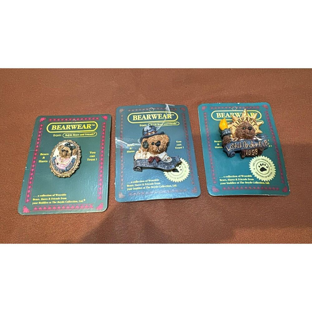 Lot of 3 Bearwear From Boyds Bears & Friends Pins